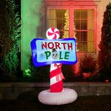 6-Ft. Tall Prelit North Pole Sign Inflatable