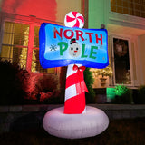 6-Ft. Tall Prelit North Pole Sign Inflatable