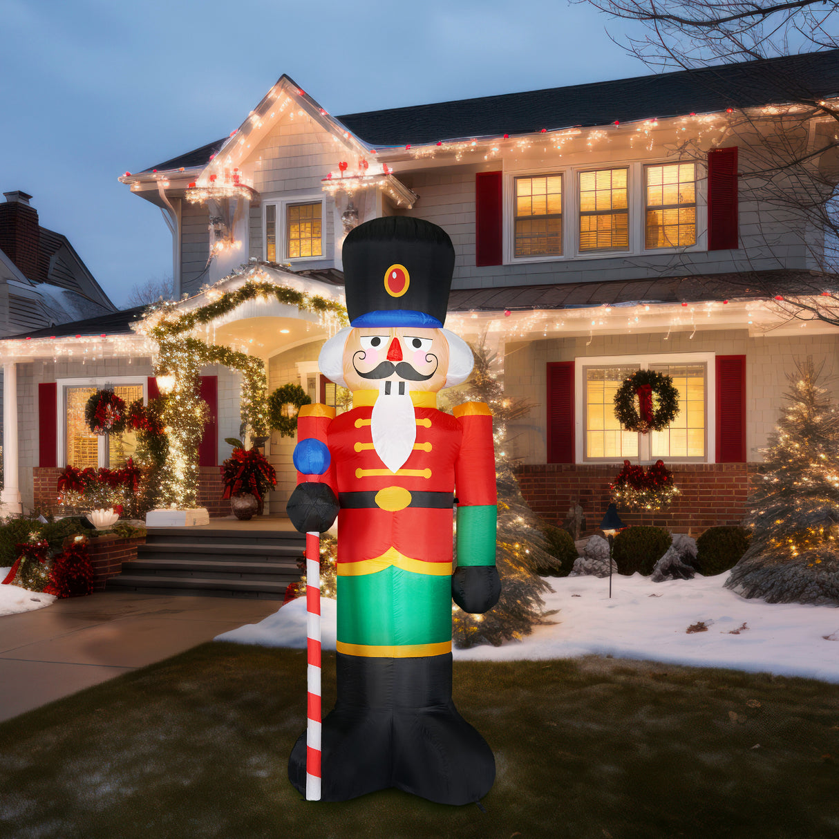10-Ft. Tall Prelit Nutcracker Inflatable