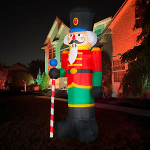 10-Ft. Tall Prelit Nutcracker Inflatable