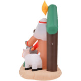 7-Ft. Wide Nativity with Mary, Joseph, Baby Jesus, and Animals, Blow-Up Christmas Inflatable w/ Lights and Storage Bag