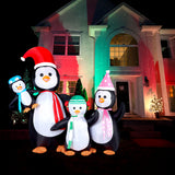 10-Ft. Tall Penguin Family, Outdoor Blow-Up Christmas Inflatable with Lights and Storage Bag