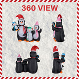 10-Ft. Tall Penguin Family, Outdoor Blow-Up Christmas Inflatable with Lights and Storage Bag