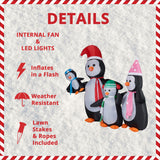 10-Ft. Tall Penguin Family, Outdoor Blow-Up Christmas Inflatable with Lights and Storage Bag