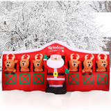 4-Ft. Tall Pre-Lit Inflatable Santa in Reindeer Stable