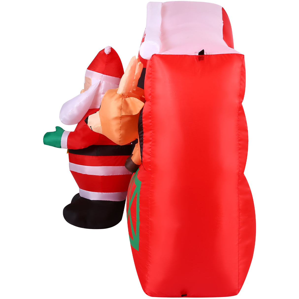 4-Ft. Tall Pre-Lit Inflatable Santa in Reindeer Stable