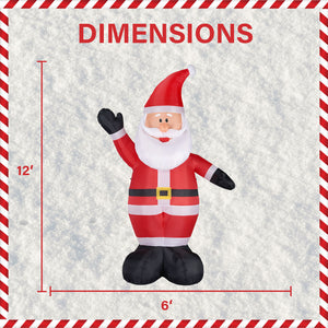 12-Ft. Tall Santa Claus Inflatable