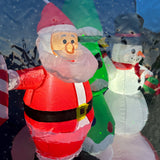 6-Ft. Tall Prelit Santa and Snowman Snow Globe Inflatable