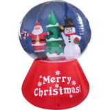 6-Ft. Tall Prelit Santa and Snowman Snow Globe Inflatable