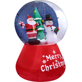 6-Ft. Tall Prelit Santa and Snowman Snow Globe Inflatable