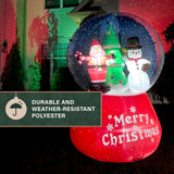 6-Ft. Tall Prelit Santa and Snowman Snow Globe Inflatable