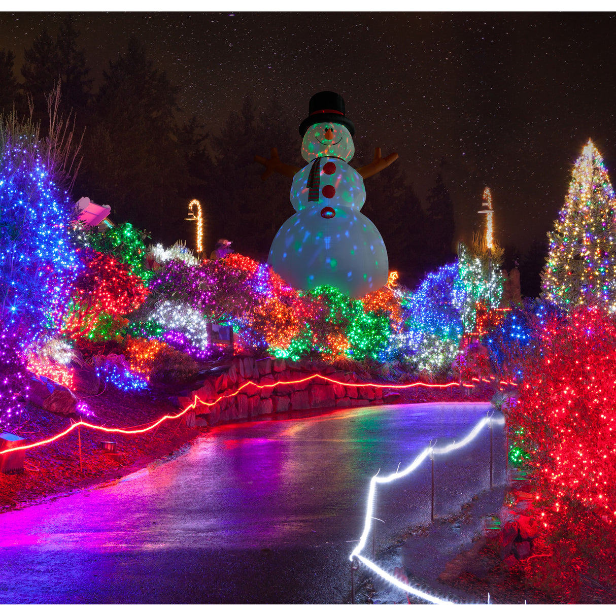 20-Ft. Tall Prelit Snowman Inflatable with RGB Lights