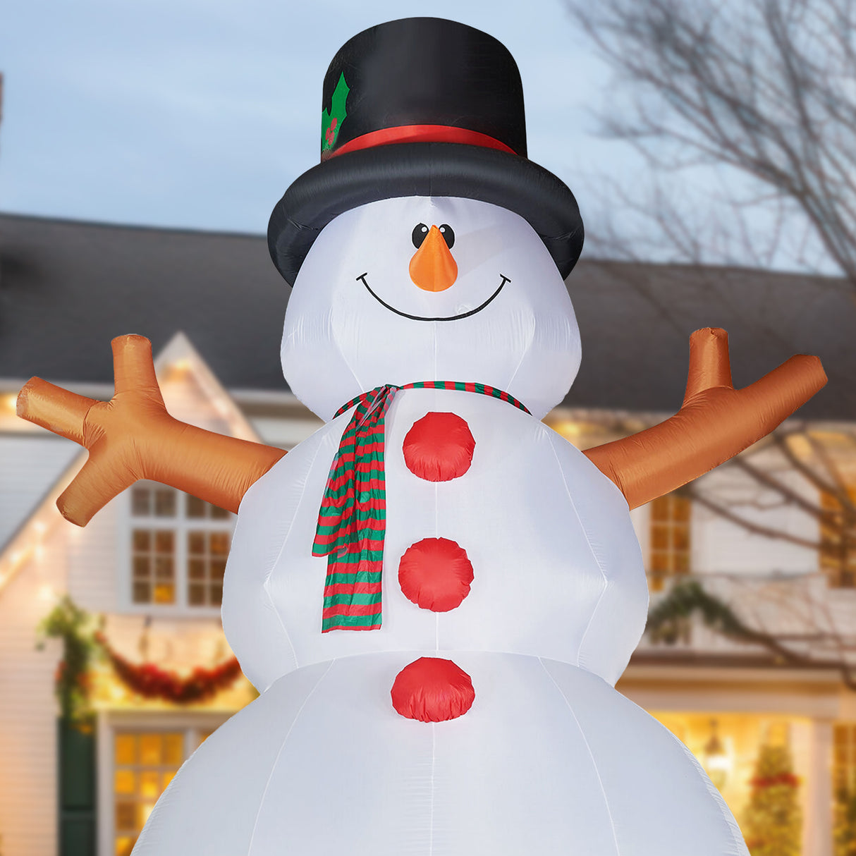 20-Ft. Tall Prelit Snowman Inflatable with RGB Lights