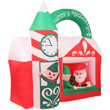 6-Ft. Wide Pre-Lit Inflatable Santa's Workshop