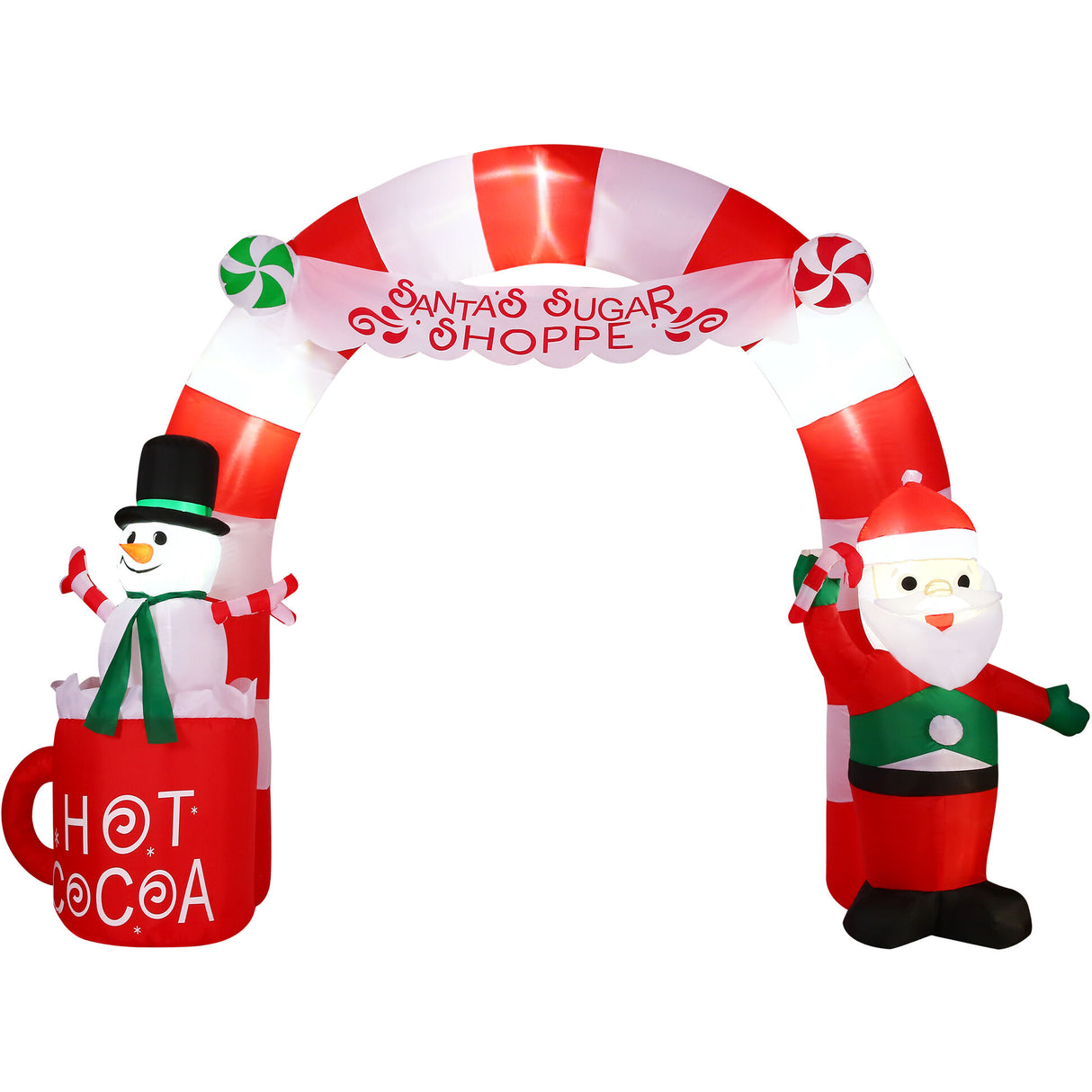 9-Ft. Wide Pre-Lit Inflatable Candy Cane Arch