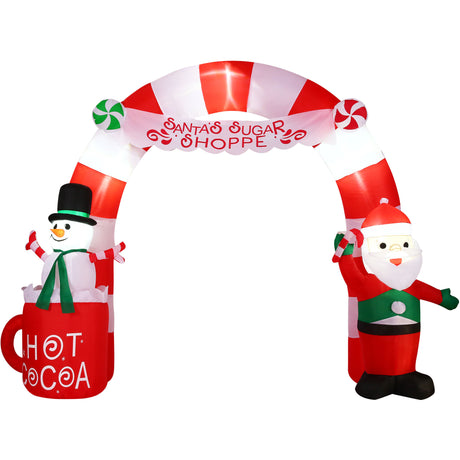 9-Ft. Wide Pre-Lit Inflatable Candy Cane Arch