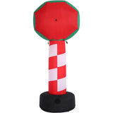 3.5-Ft. Tall Prelit "Santa Stop Here" Sign Inflatable