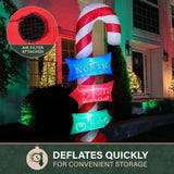 8-Ft. Tall Prelit Directional Sign Inflatable