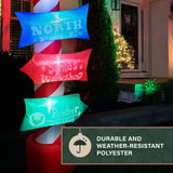 8-Ft. Tall Prelit Directional Sign Inflatable