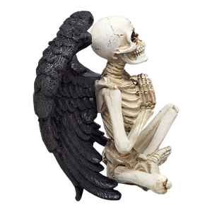 Yoga Skeleton Figurine - Anjali Mudra in Sukhasana Pose