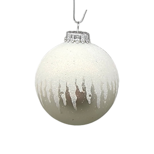 Krebs Value Glass Ball 4 pack - Icicle Drip on Silver
