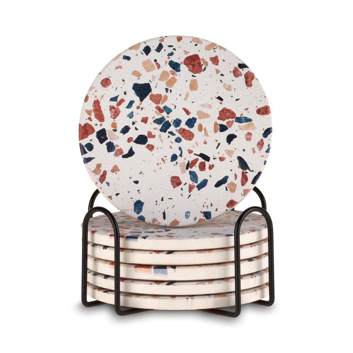 Terrazzo-stoneware-coasters-by-twine-Coasters