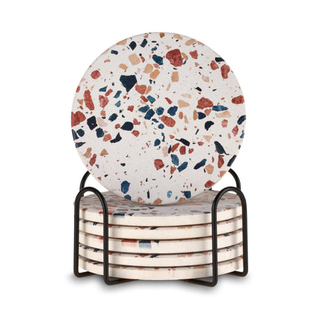 Terrazzo-stoneware-coasters-by-twine-Coasters