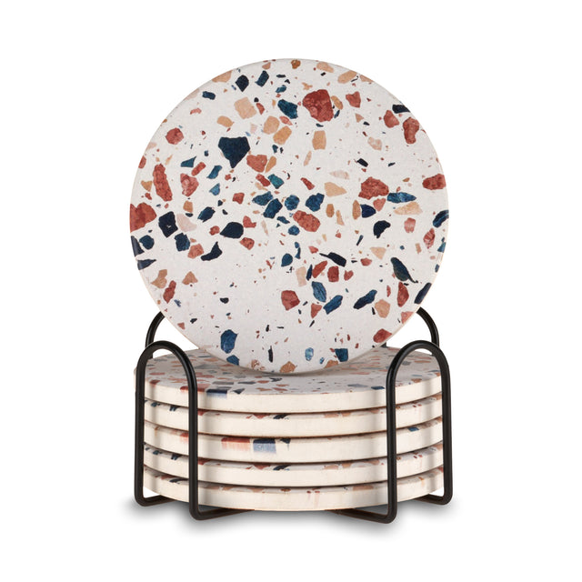 Terrazzo-stoneware-coasters-by-twine-Coasters