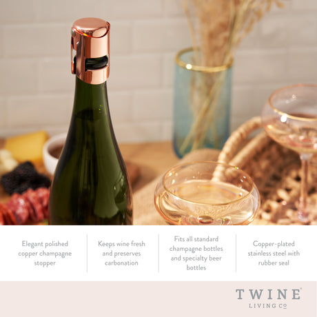 Copper champagne stopper by twine®