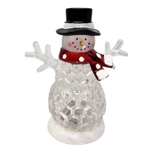 Lighted Shimmer Snowman - 4.5 inch
