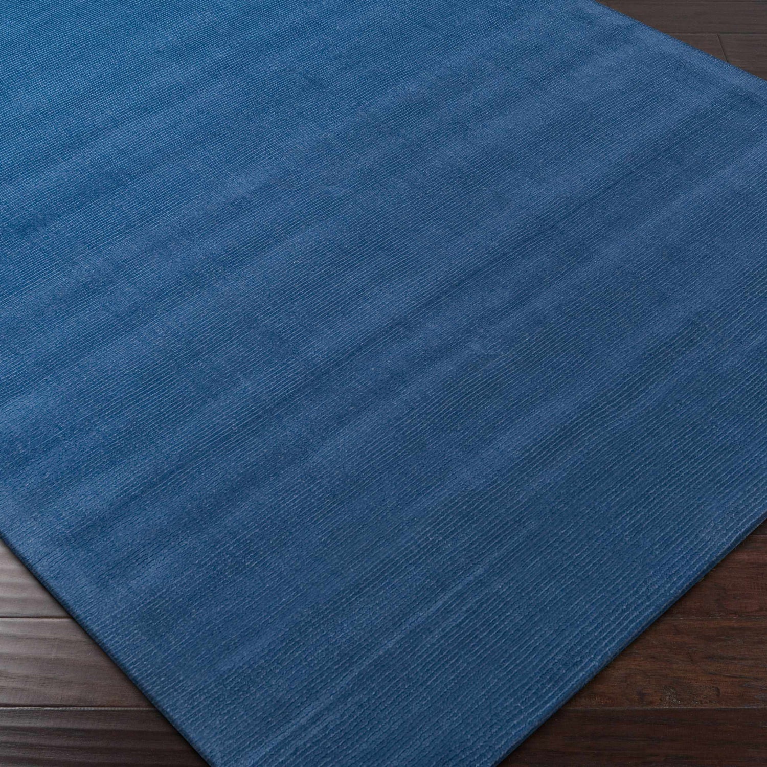Brockton Solid Blue Wool Rug