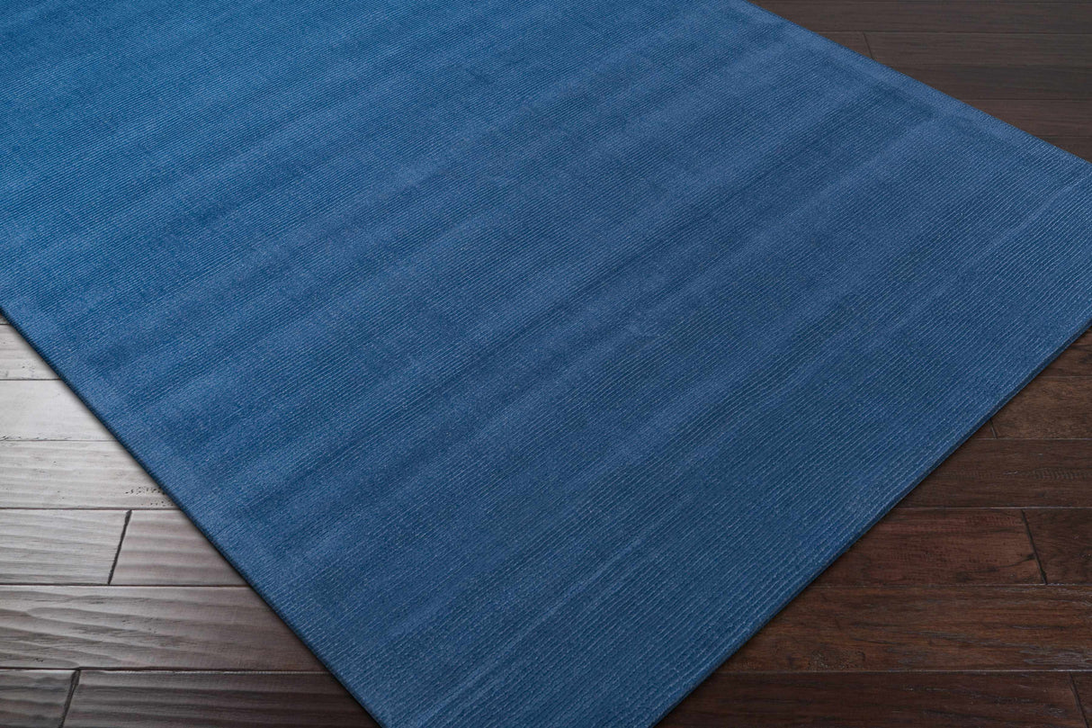 Brockton Solid Blue Wool Rug