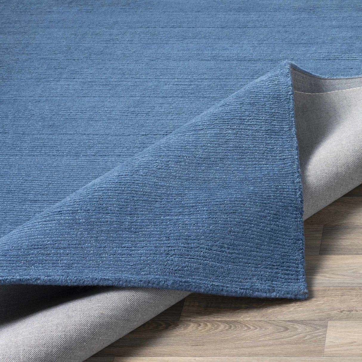Brockton Solid Blue Wool Rug