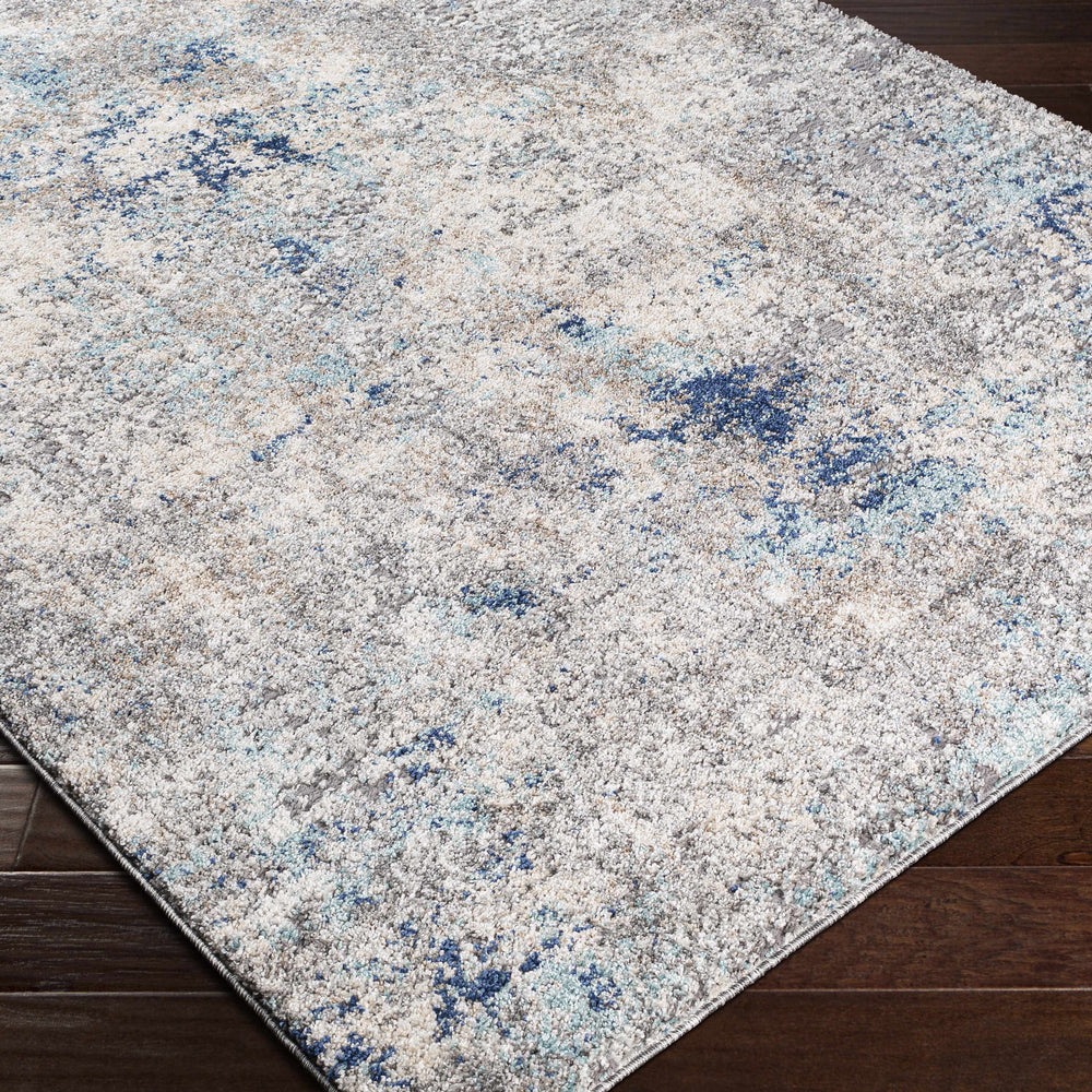 Findochty Blue&Gray Abstract Area Rug