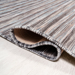 Finn Modern Unique Farmhouse Pinstripe Indoor/Outdoor Round Area Rug - Tuesday Morning - Area Rugs