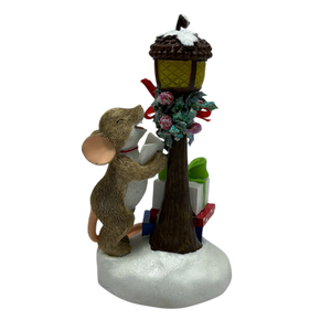 Caroling Mouse Figurine