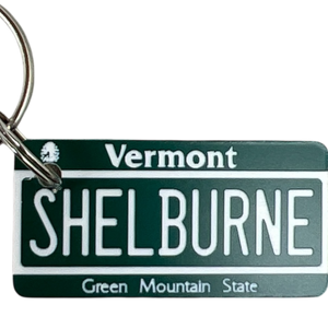 Shelburne Vermont License Plate Key Chain
