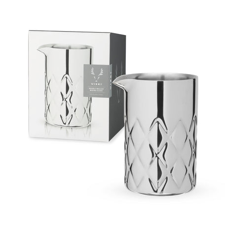 Harrison-double-walled-mixing-glass-in-silver-viski®-Cocktail-Glasses