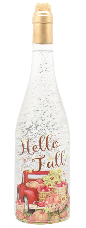 Lighted Spinning Water Globe Bottle -