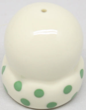 Bead It - Bead Body White With Green Dots