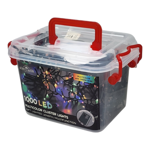 1000-Light Multi-Color LED Cluster Light Set