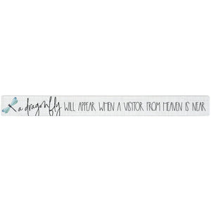 16 inch Shelf Sitter Sign - Dragonfly Appear