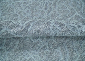 Flatwoven 8x10 Hand Made Silver Modern Minimalist Art Silk and Wool Rug