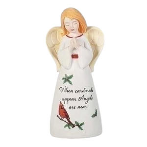 When Cardinals Appear Angel are Near Angel Figurine - 4 Inch