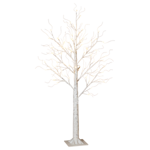 Lighted Birch Tree - 4 Foot - 64 LED Warm White Lights