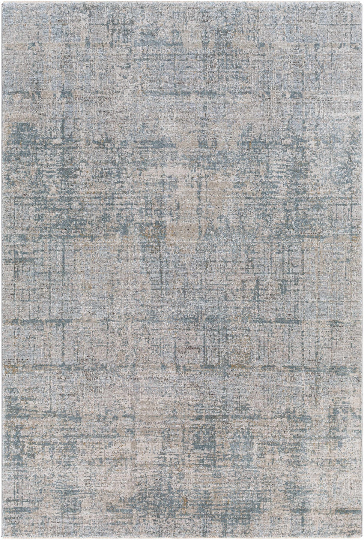 Fallin Gray Abstract Striped Luxe Rug