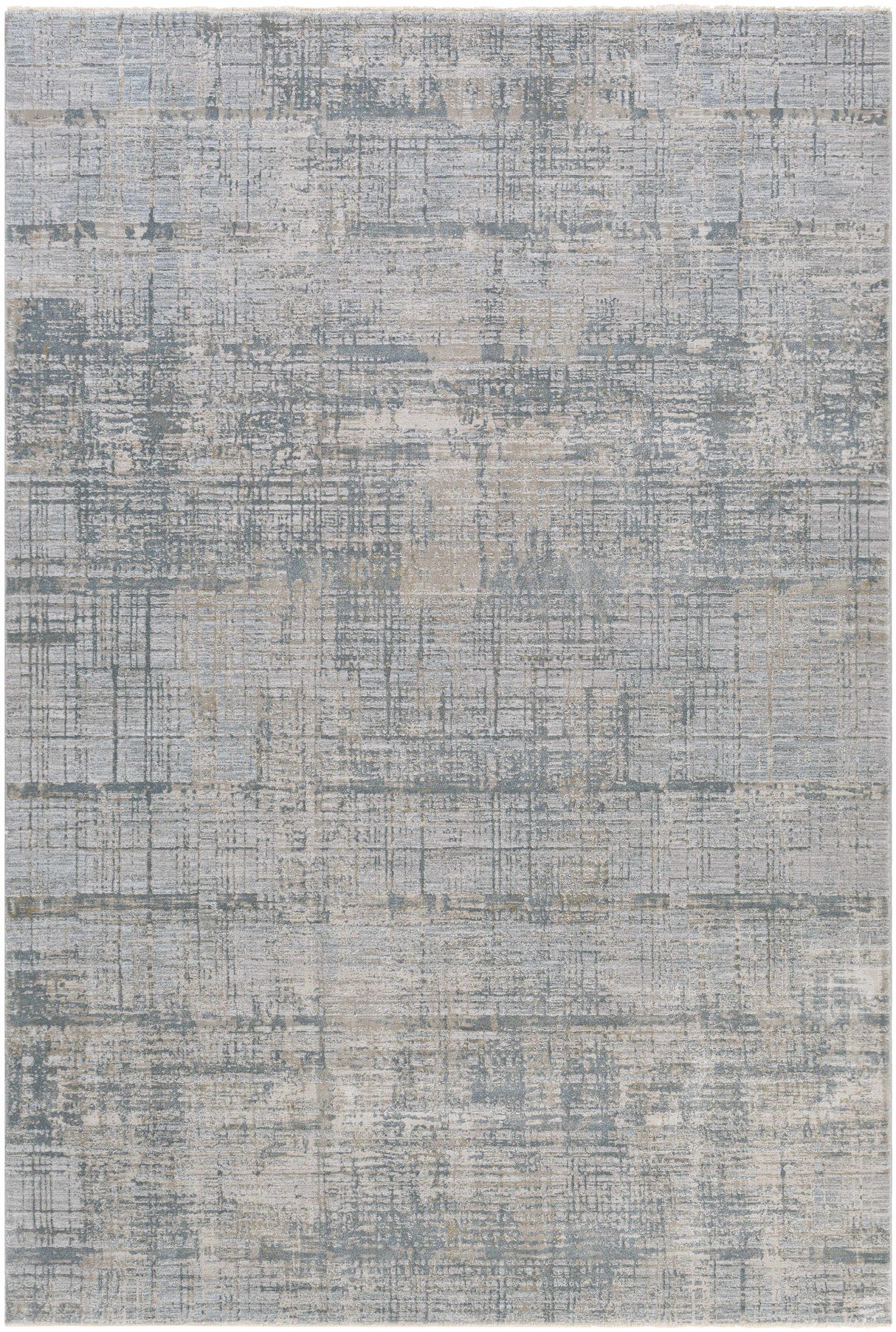 Fallin Gray Abstract Striped Luxe Rug