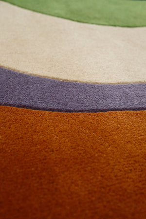 Flow Modern Abstract Colorful Hand Tufted 5x8 Wool Rug