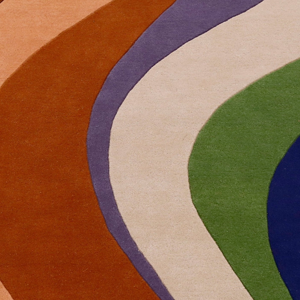 Flow Modern Abstract Colorful Hand Tufted 5x8 Wool Rug