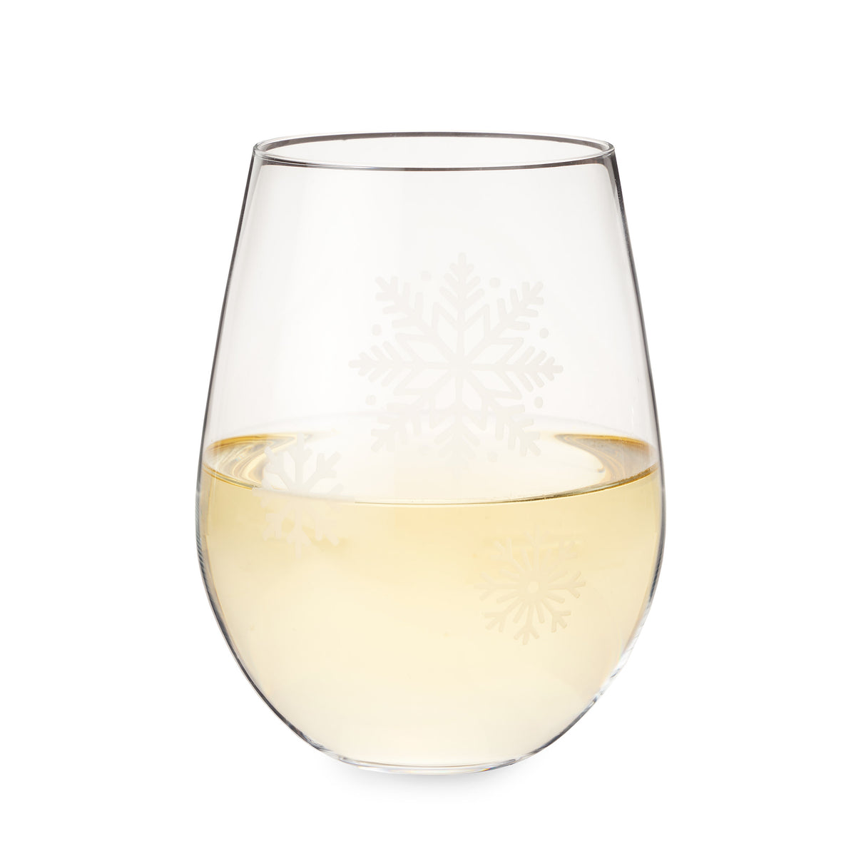 Scattered-snowflakes-stemless-wine-glass-by-twine®-Wine-Glasses